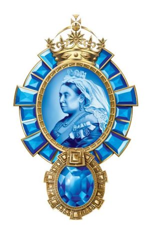 ボンベイに使われているヴィクトリア女王のロゴ